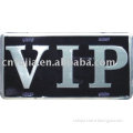 License plate, doorplate VIP room sign